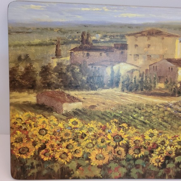 Pimpernel Dining Vintage Pimpernel Tuscany And Sunflower Cork Back